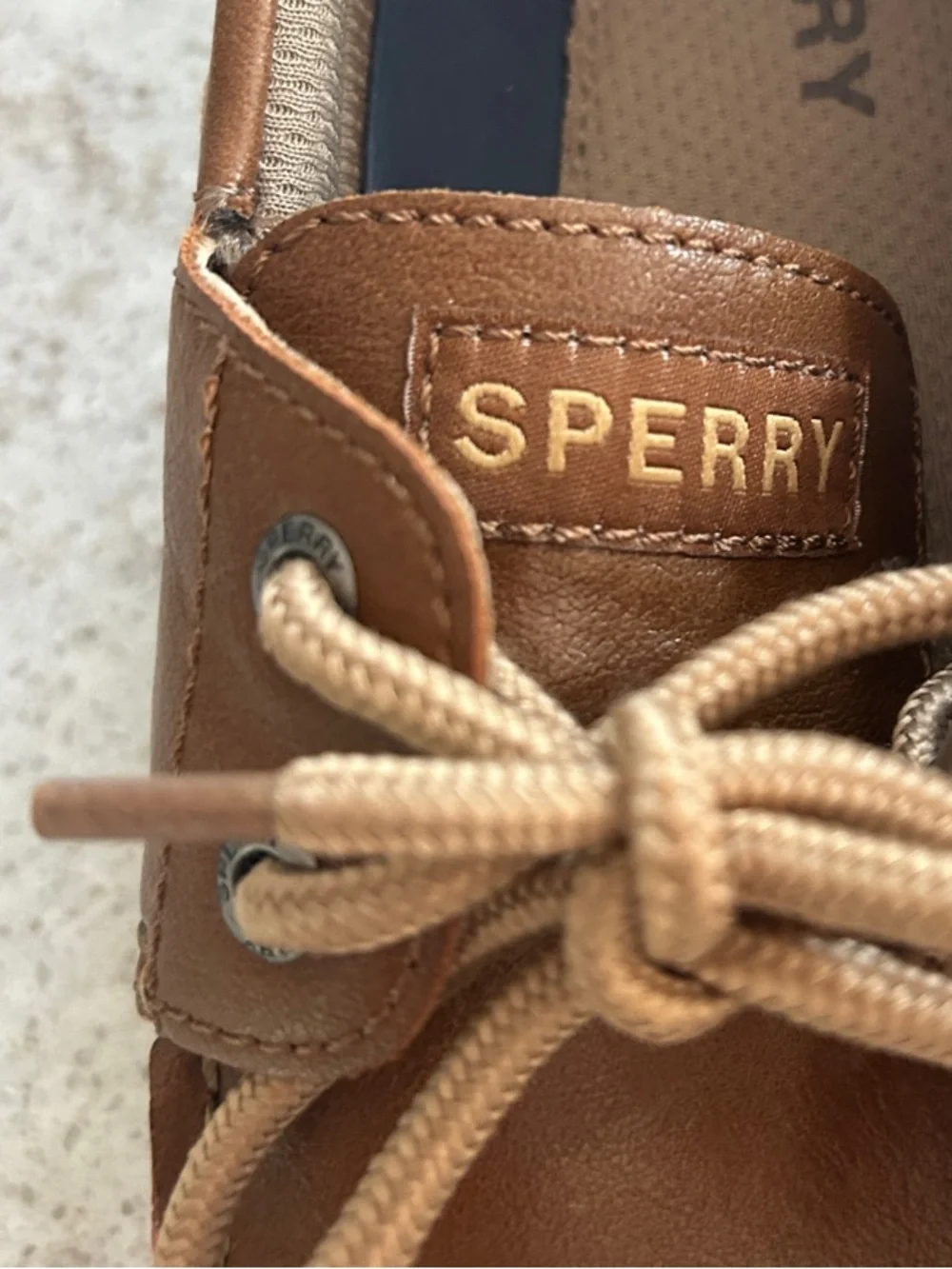 Sperry NWOT Men’s Tan Leather Boat Shoes - Classic Top Sider Lace-Up, Size 9